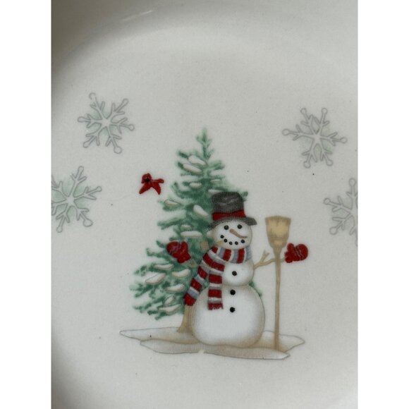 Vintage Christmas Set of Four "We Can Build A Snowman" Bowls Stoneware 80's 90's - Picture 3 of 5
